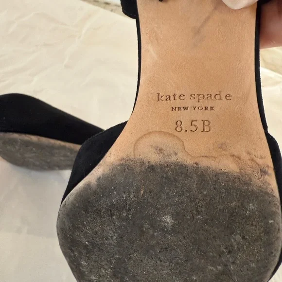 Kate Spade Voila Tassle Black Suede Women's Heels - Picture 9 of 11